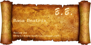 Basa Beatrix névjegykártya